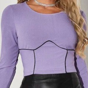 Contrast Tipping cropped tee